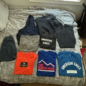 American Eagle, Hollister, and North Face Lot